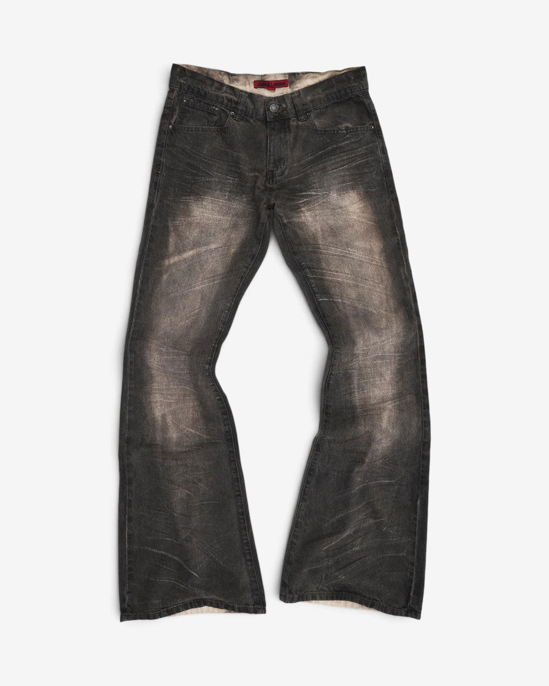 {M.Lu} Jaded London Creased Drift Bootcut Jeans