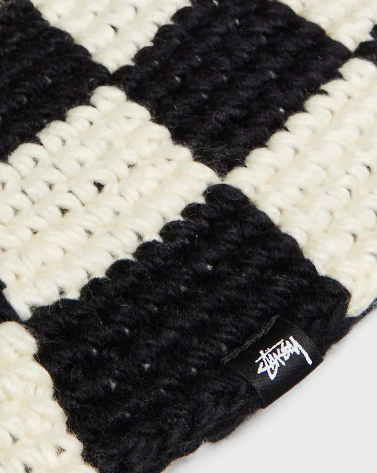 {M.Lu} Stüssy Checker Knit Bucket Hat