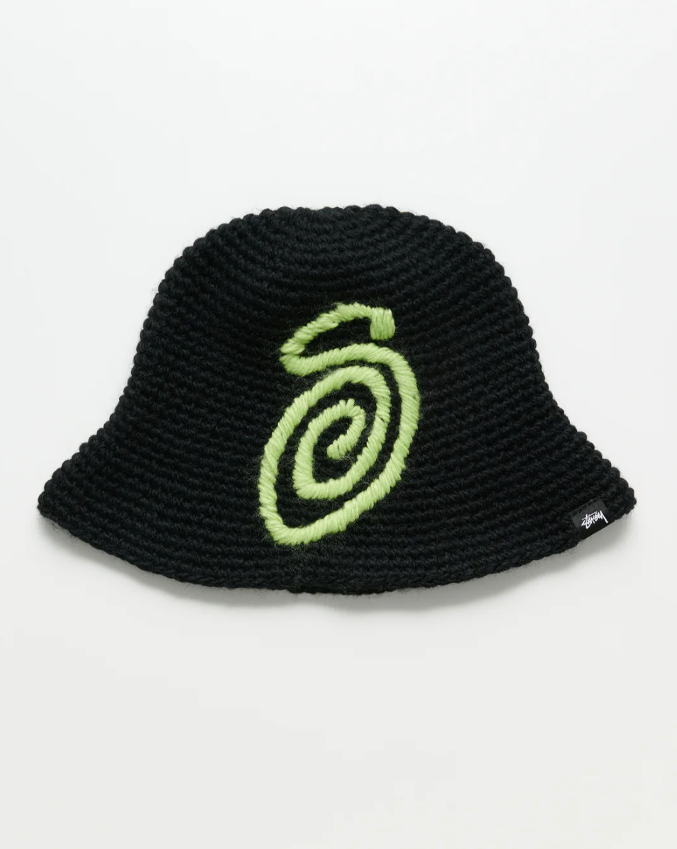 {M.Lu} Stüssy Swirly S Knit Bucket Hat
