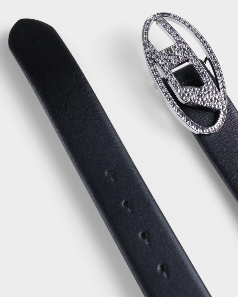 {M.Lu} Diesel B-1dr Strass Leather Belt