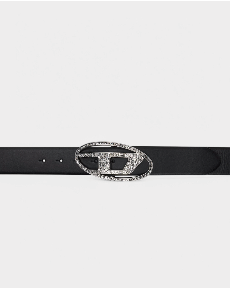 {M.Lu} Diesel B-1dr Strass Leather Belt