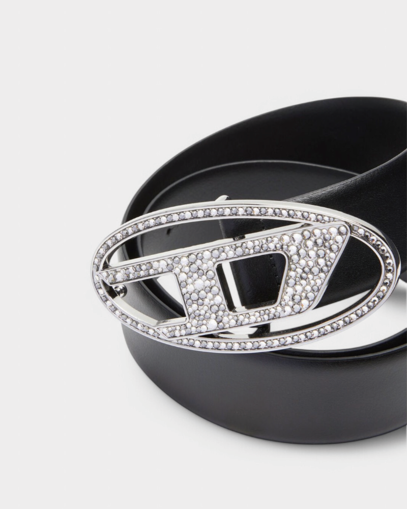 {M.Lu} Diesel B-1dr Strass Leather Belt