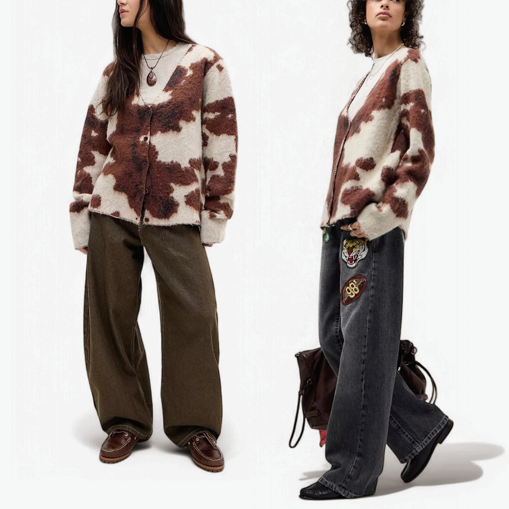 {M.Lu} Jaded London Cow Print Cardigan