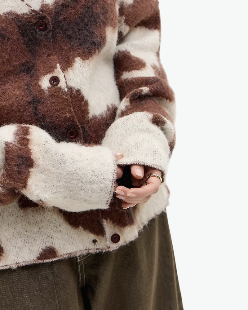 {M.Lu} Jaded London Cow Print Cardigan