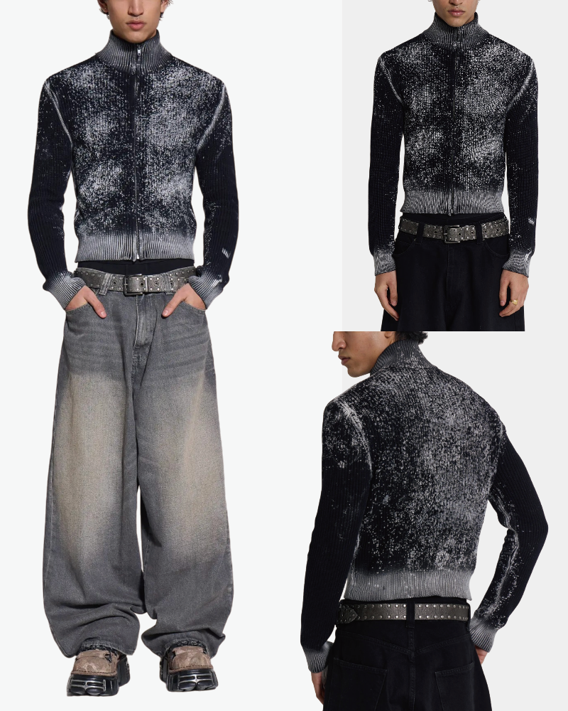 {M.Lu} Jaded London Dyed Lucid Zip Knit