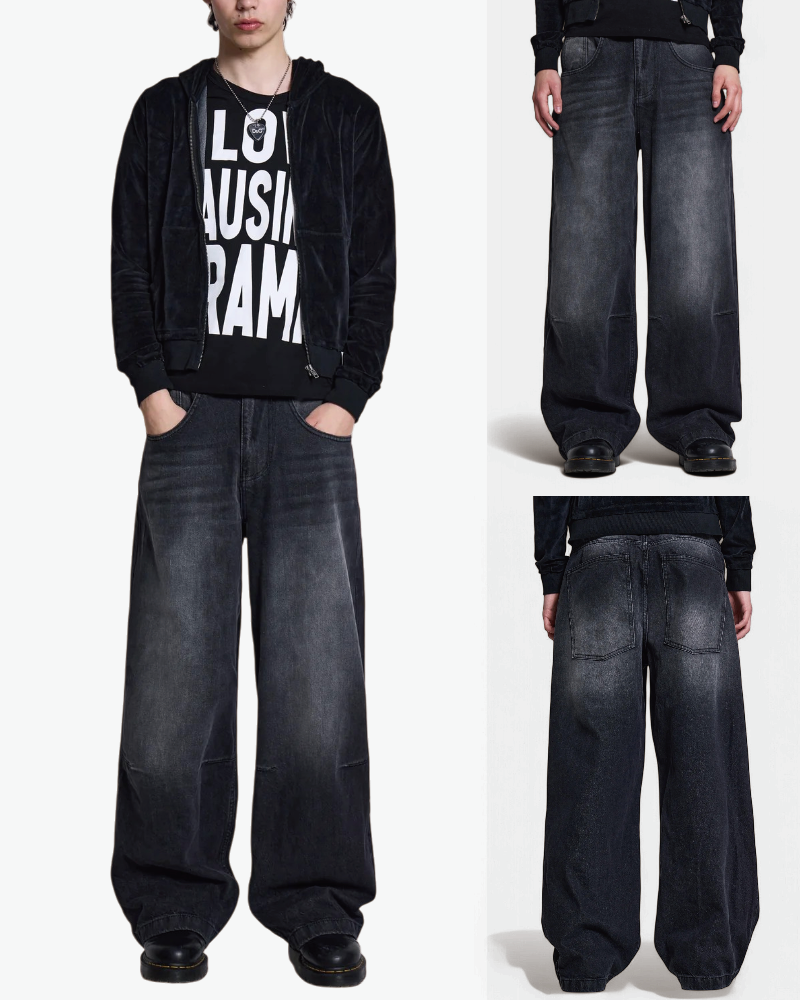 {M.Lu} Jaded London Washed Black Jeans