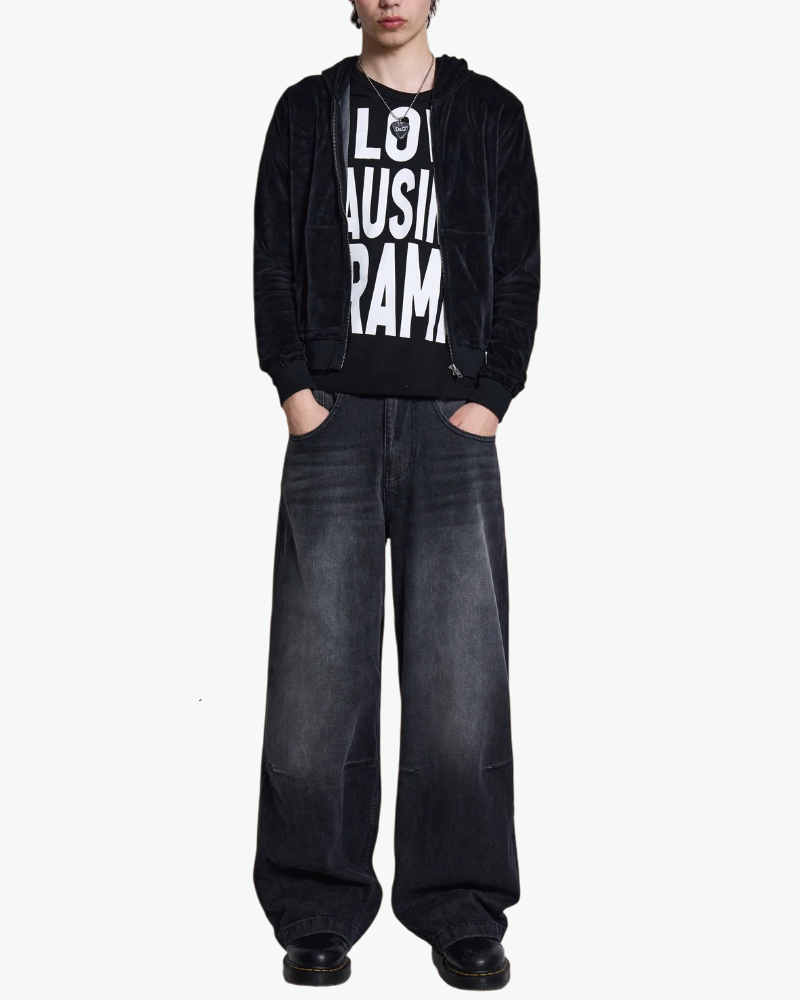 {M.Lu} Jaded London Washed Black Jeans