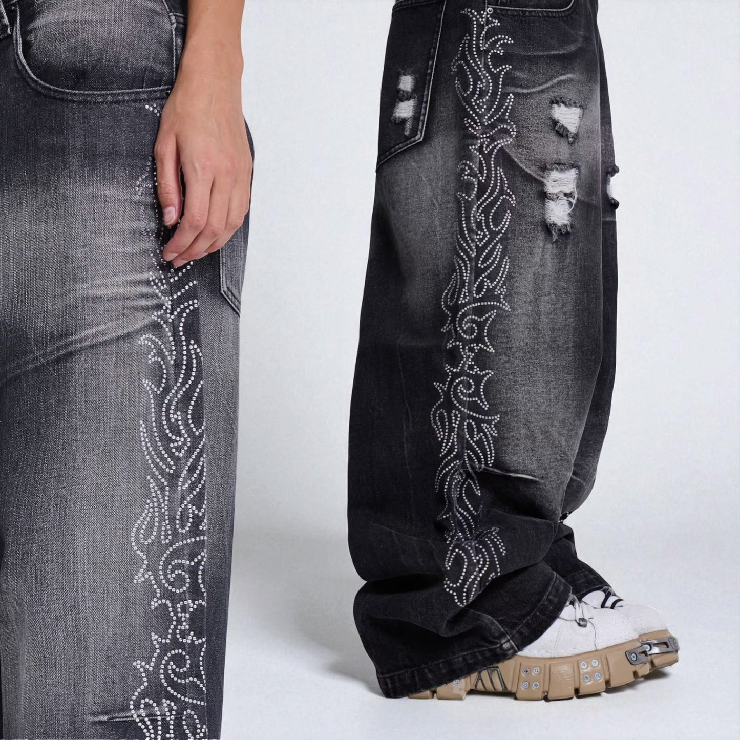 {M.Lu} Jaded London Crystalline Jeans