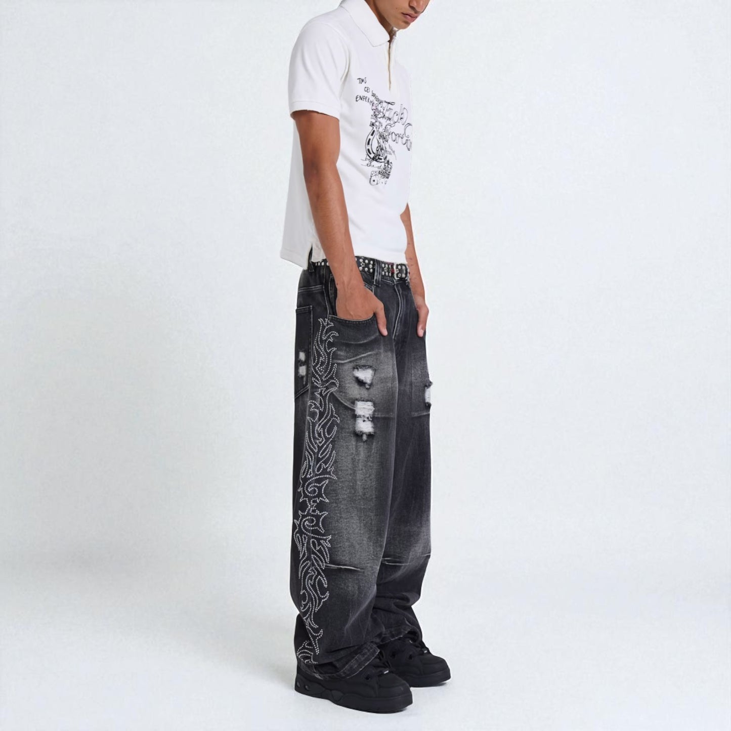 {M.Lu} Jaded London Crystalline Jeans