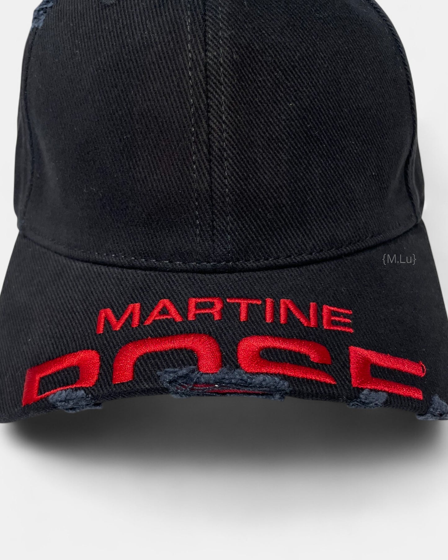 {M.Lu} Martine Rose Cut Peak Cap