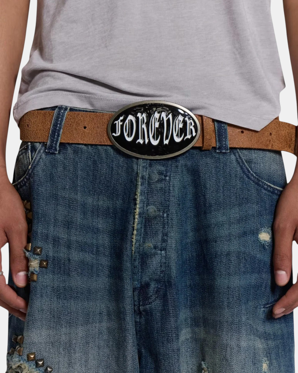 {M.Lu} Jaded London Leather Belt