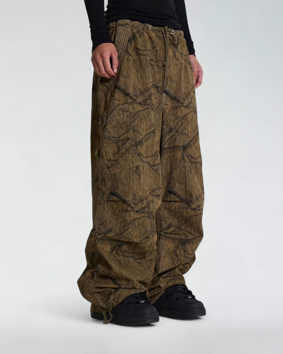 {M.Lu} Jaded London Forest Camo Parachute Pants