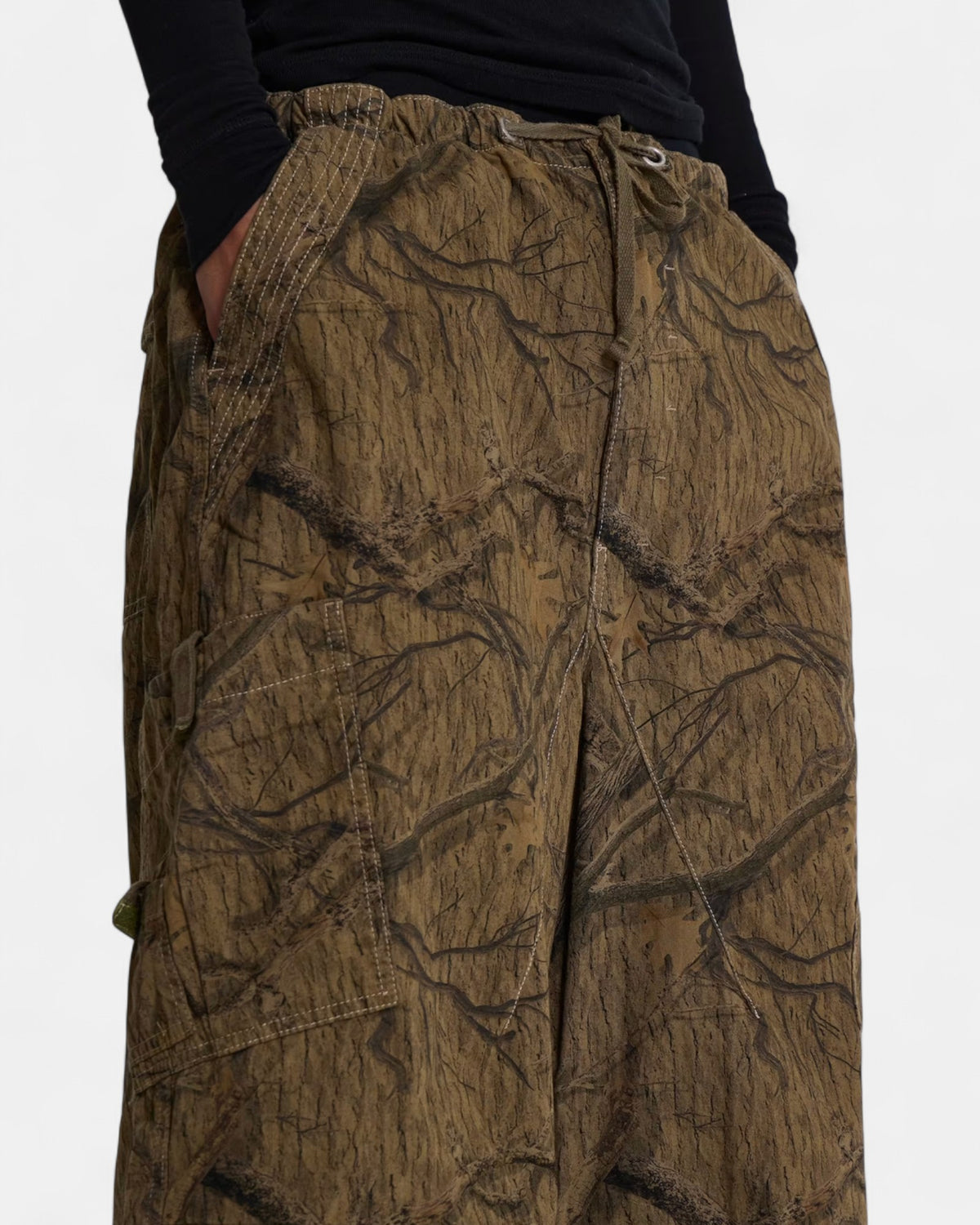 {M.Lu} Jaded London Forest Camo Parachute Pants