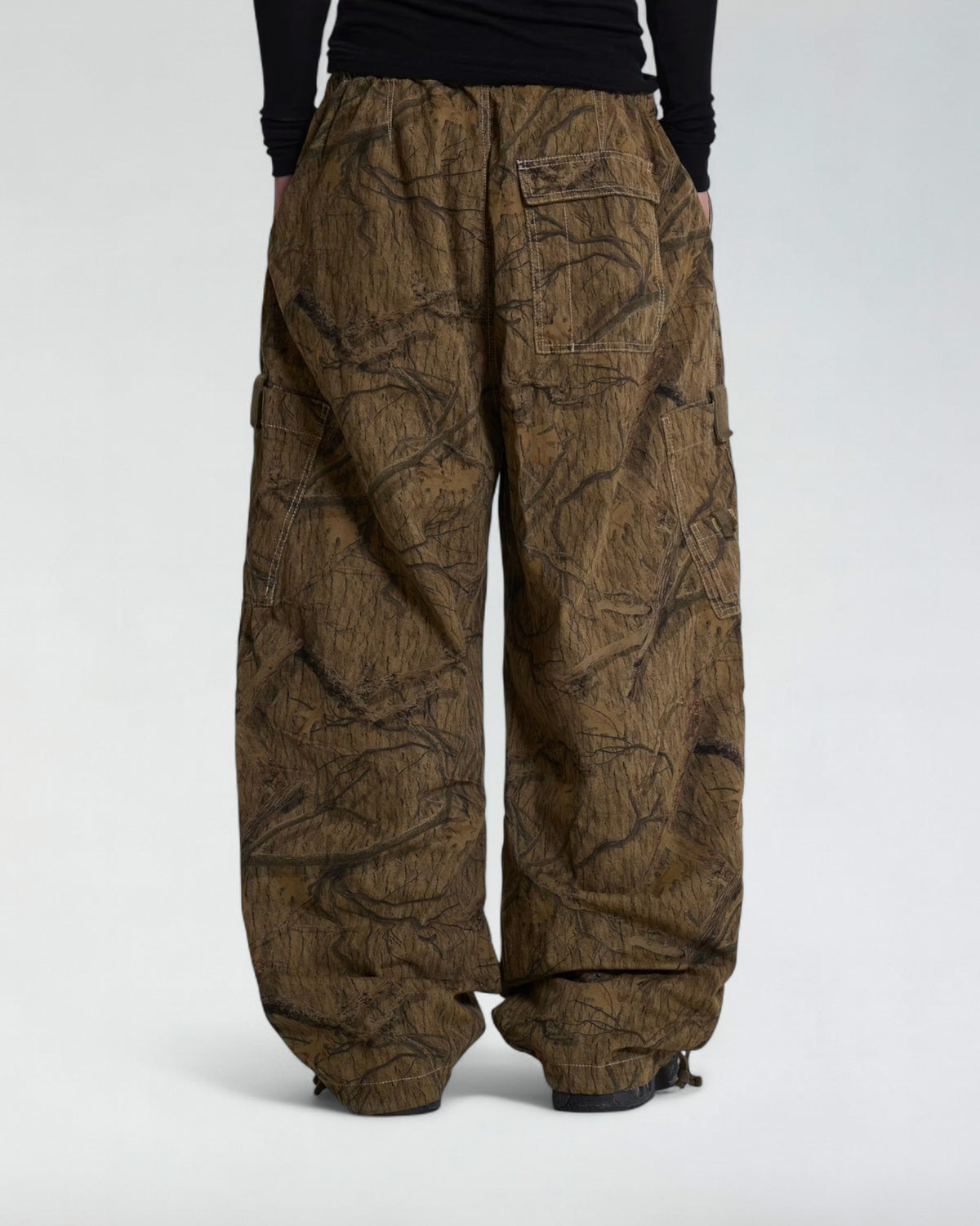 {M.Lu} Jaded London Forest Camo Parachute Pants