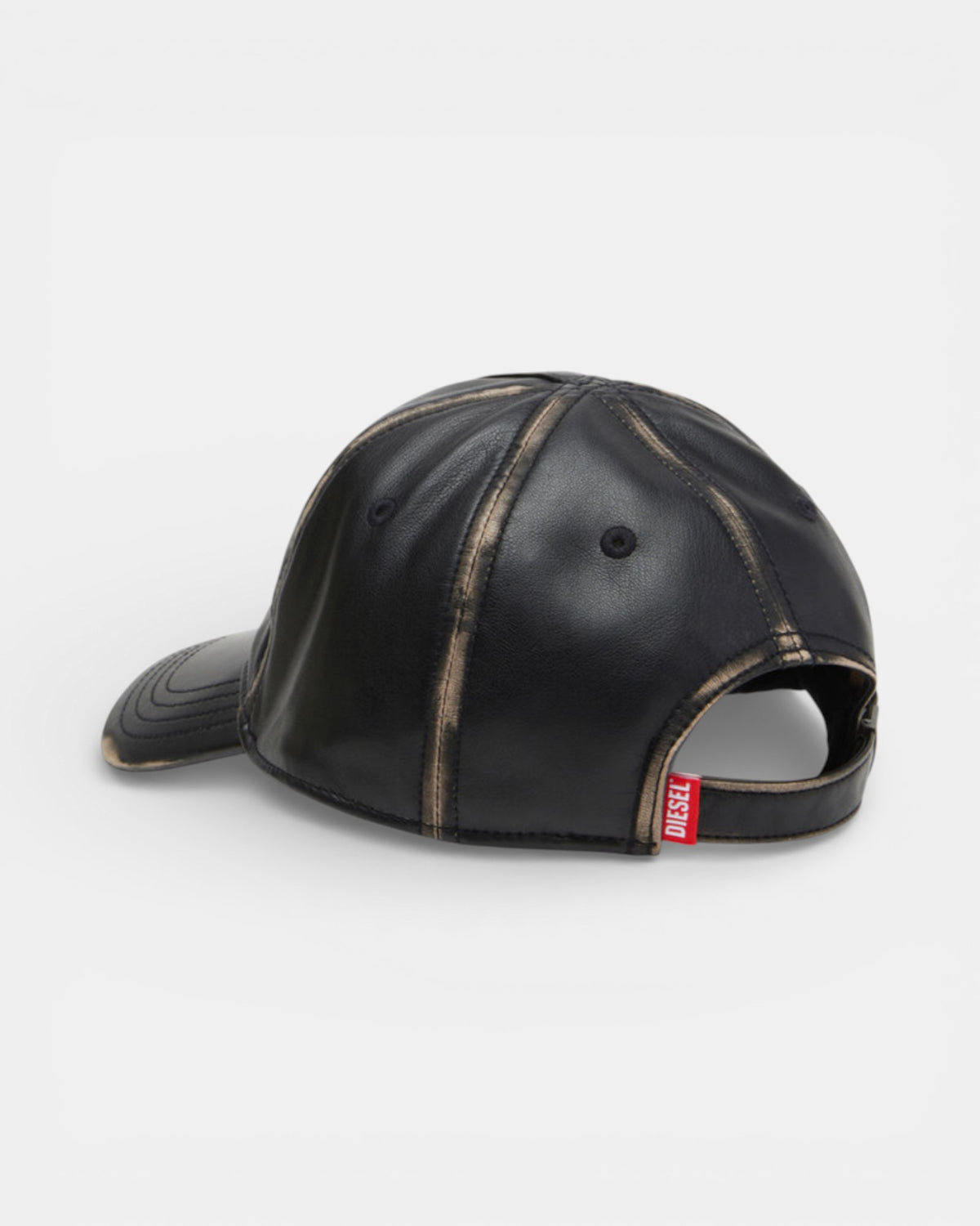 {M.Lu} Diesel C-Heather Faux Leather Cap