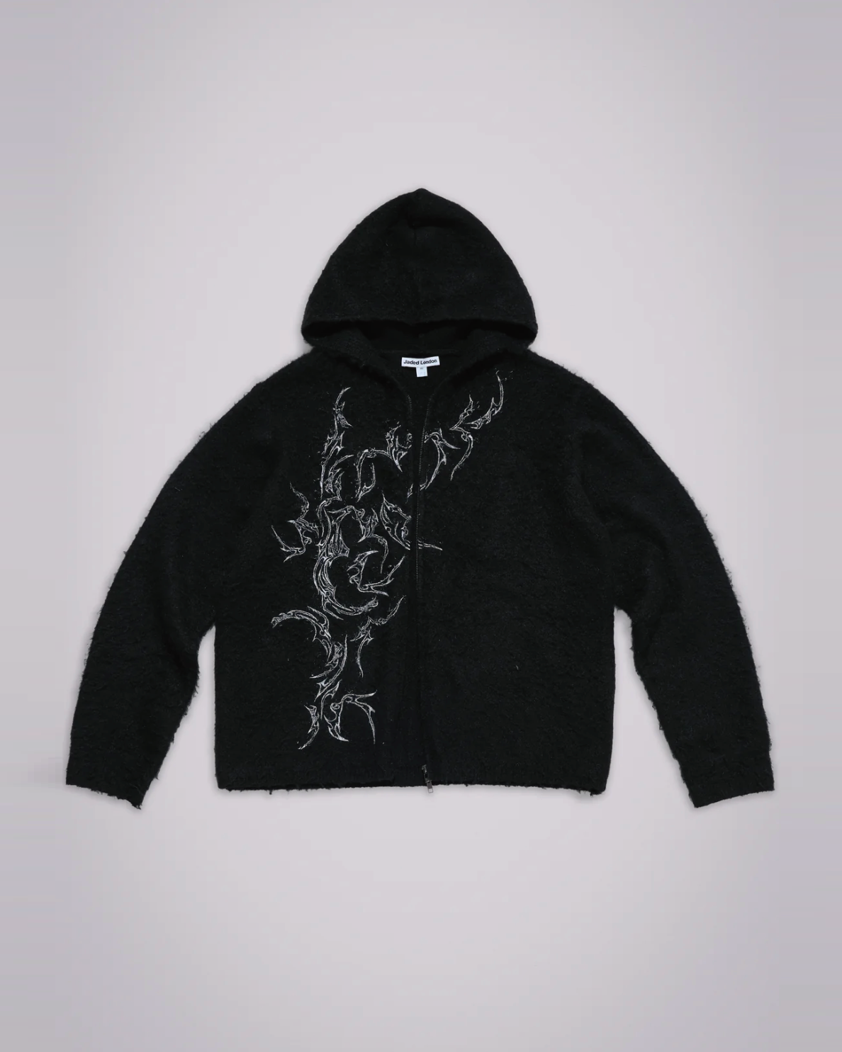 {M.Lu} Jaded London Mohair Zip-Up Hoodie