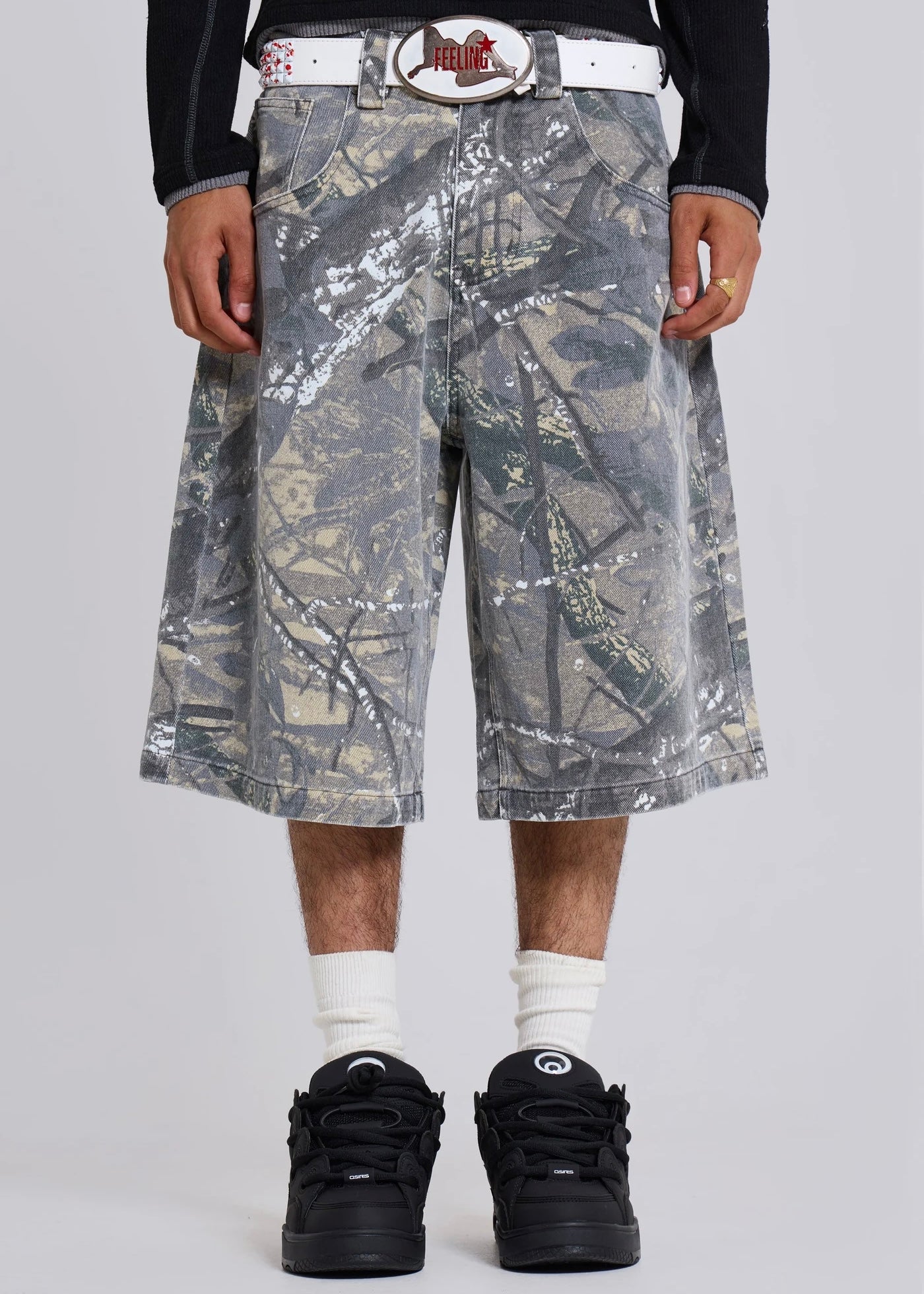 {M.Lu} Jaded London Camo Shorts