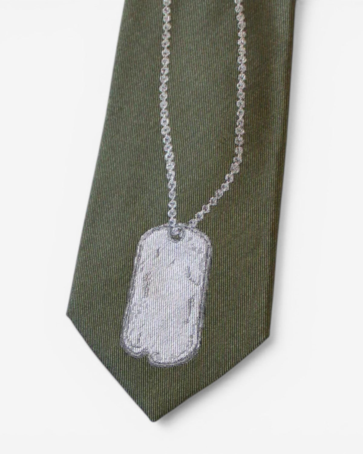 {M.Lu} Kapital Dog-Tag Silk Tie