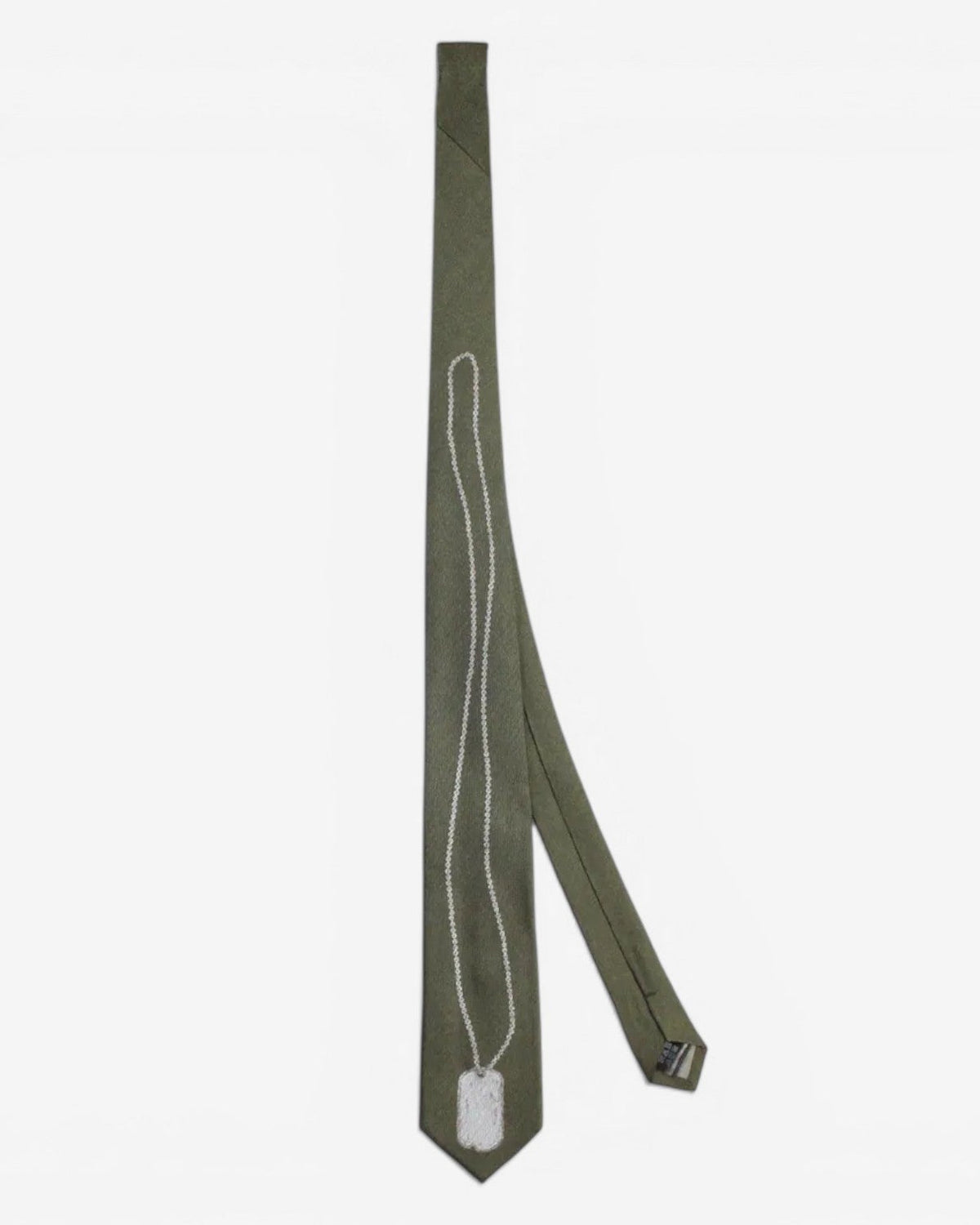 {M.Lu} Kapital Dog-Tag Silk Tie