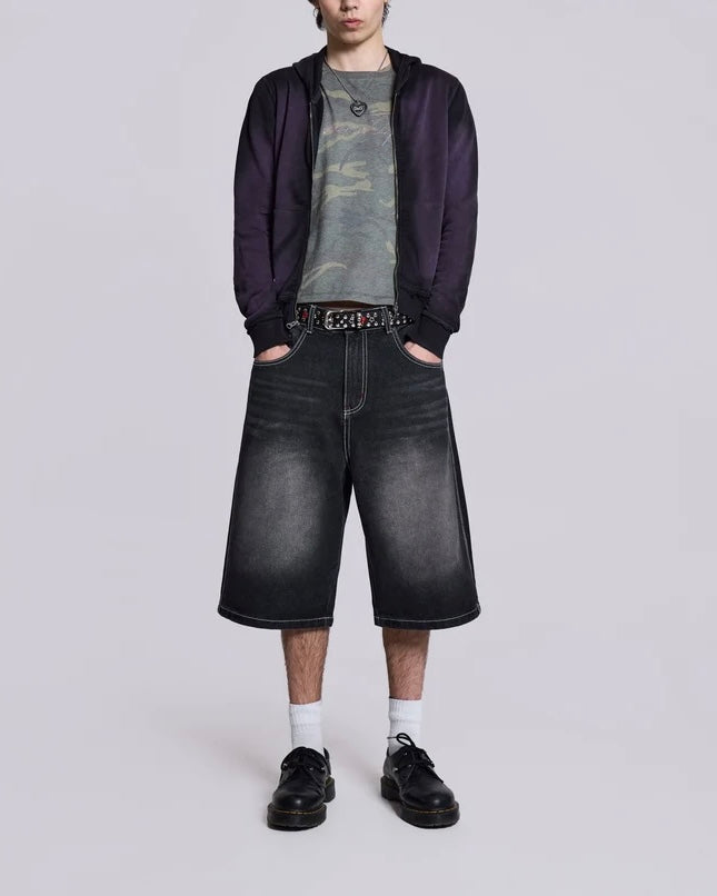 {M.Lu} Jaded London Graphic Denim Shorts