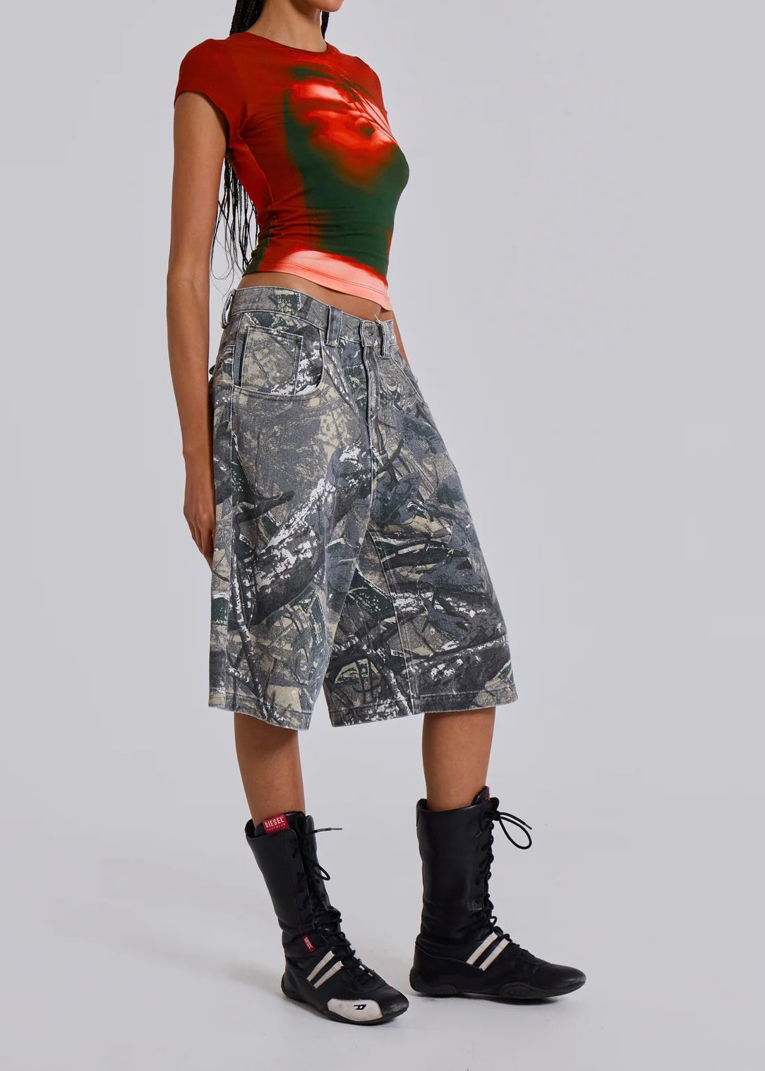 {M.Lu} Jaded London Camo Shorts