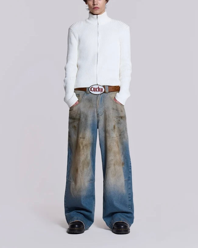 {M.Lu} Jaded London Mud Wash Jeans