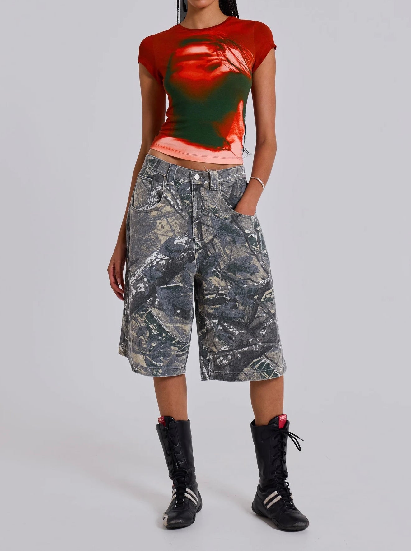 {M.Lu} Jaded London Camo Shorts