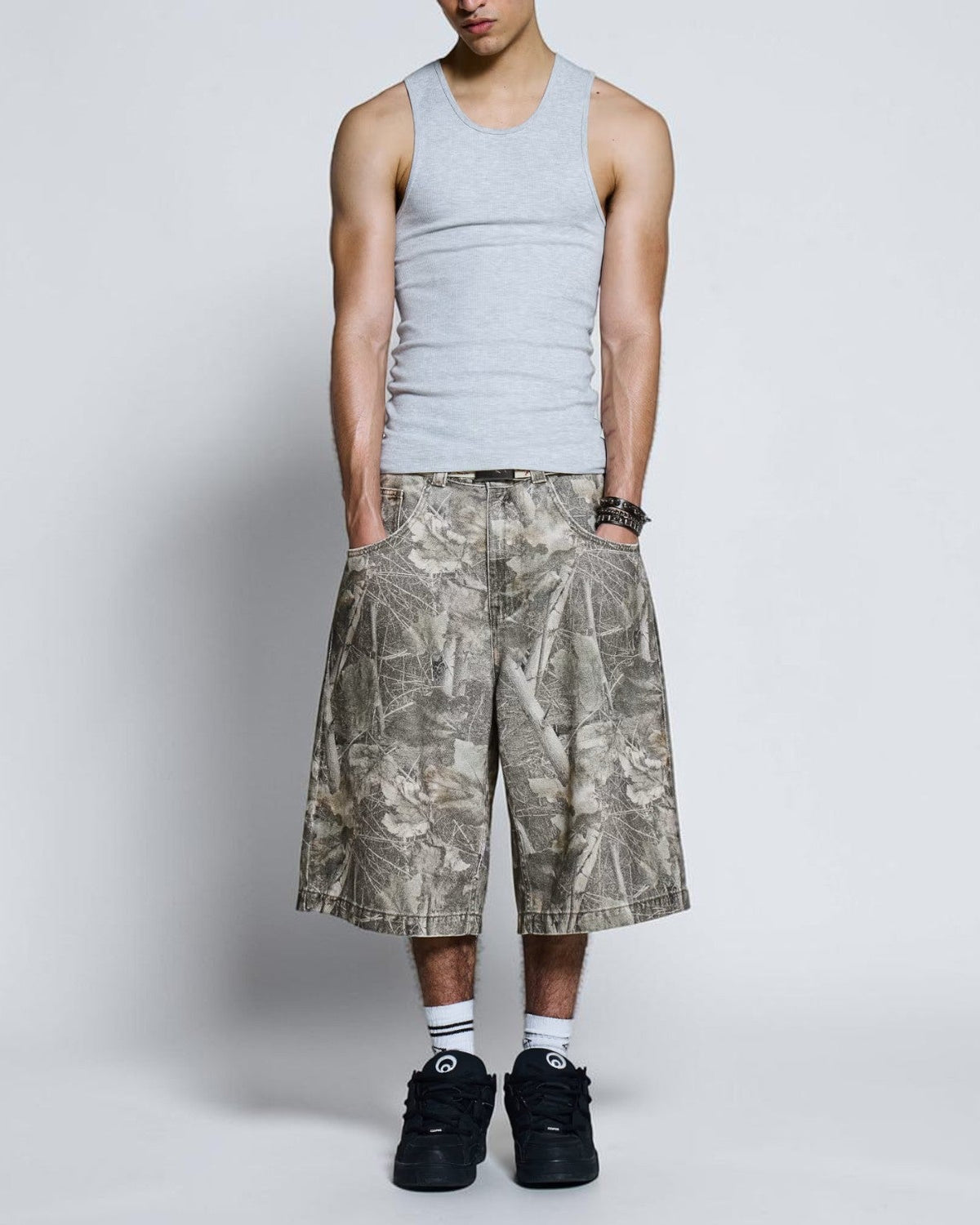 {M.Lu} Jaded London Camo Shorts