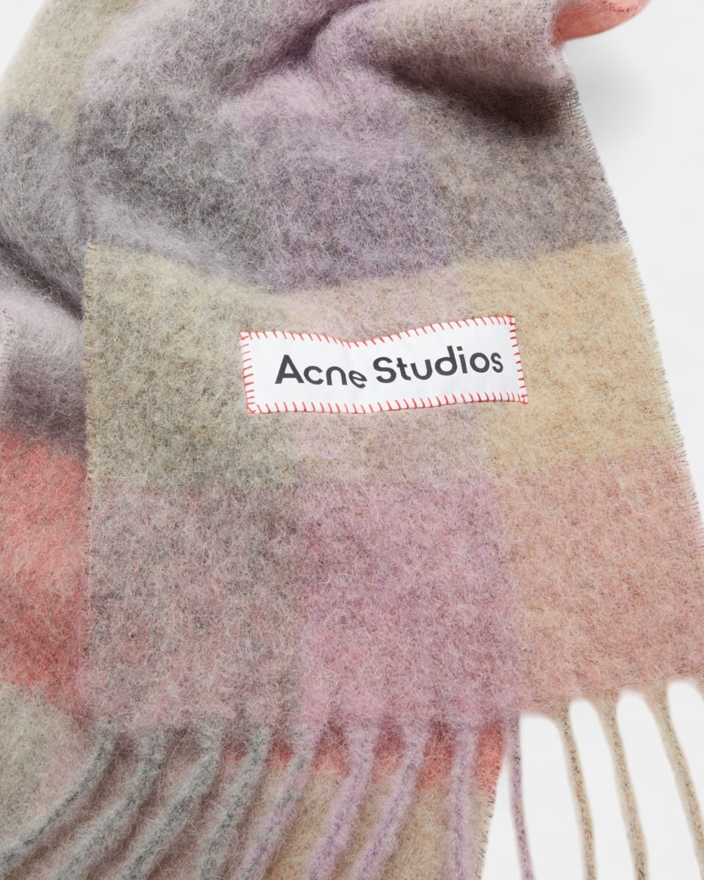 {M.Lu} Acne Studios Check Fringe Scarf