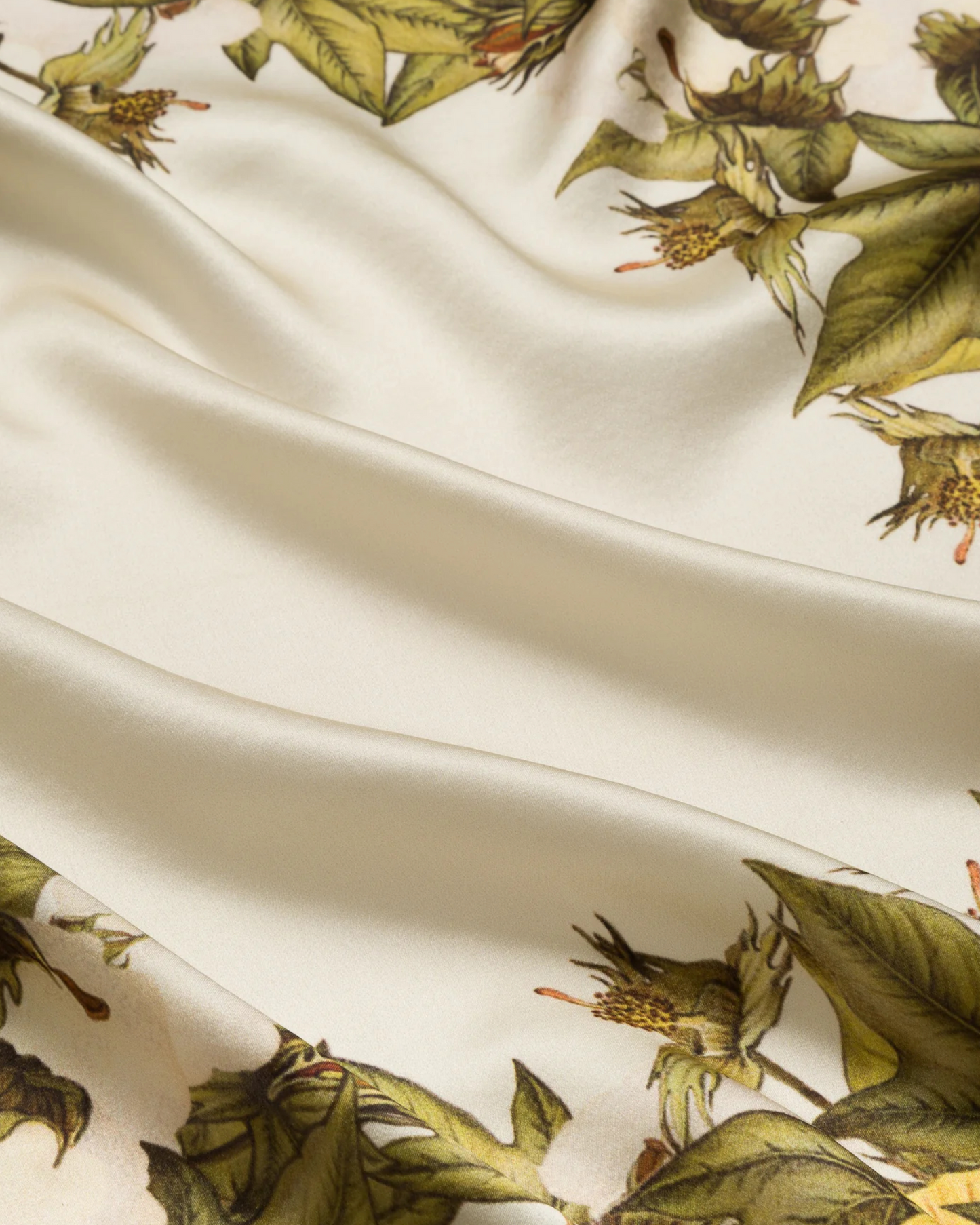 {M.Lu} Denim Tears Floral Logo Silk Scarf