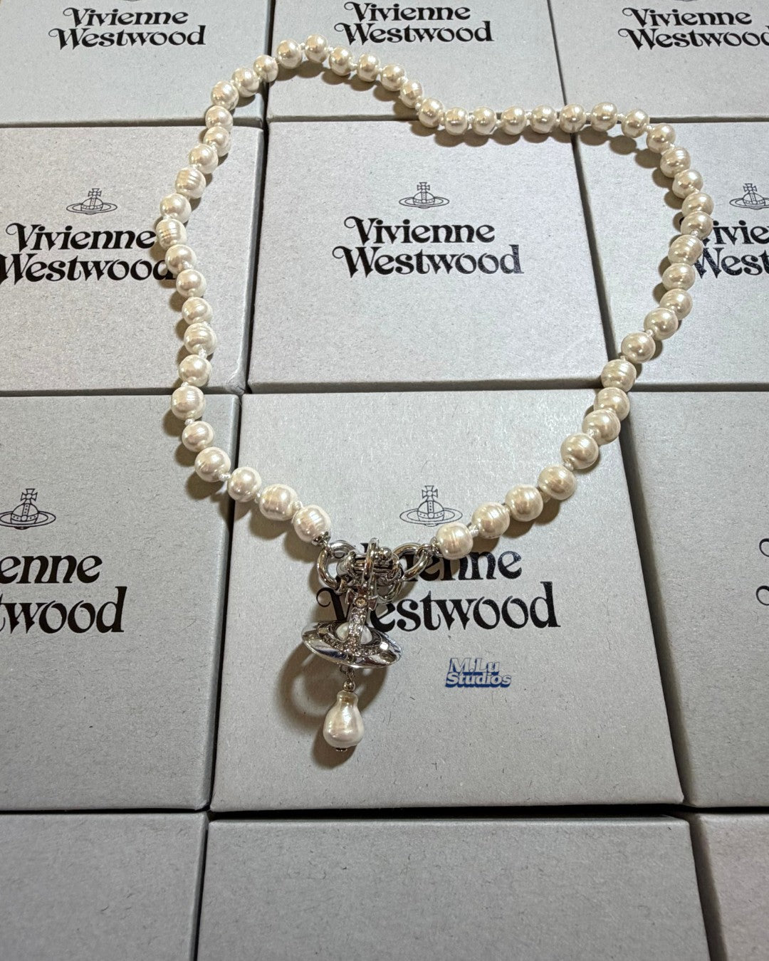 {M.Lu} Vivienne Westwood Aleksa Pearl Necklace