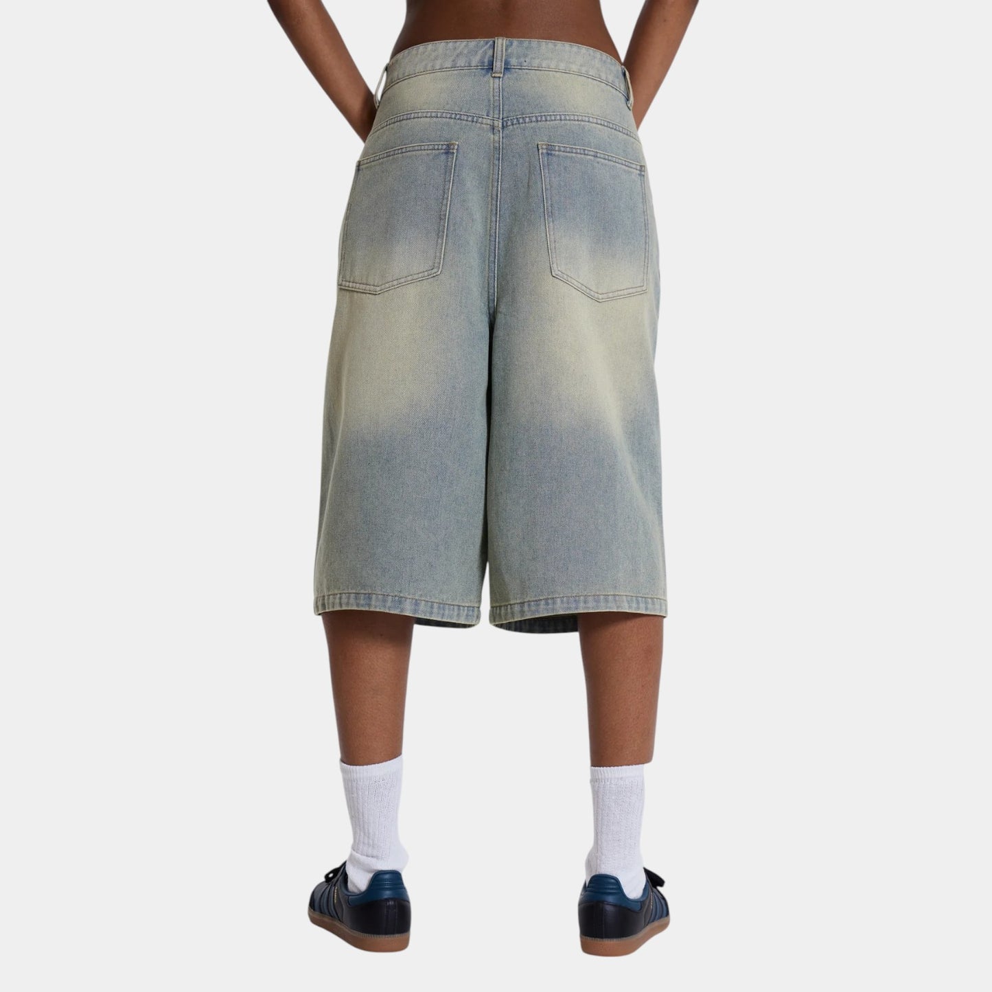 {M.Lu} Jaded London Light Wash Shorts