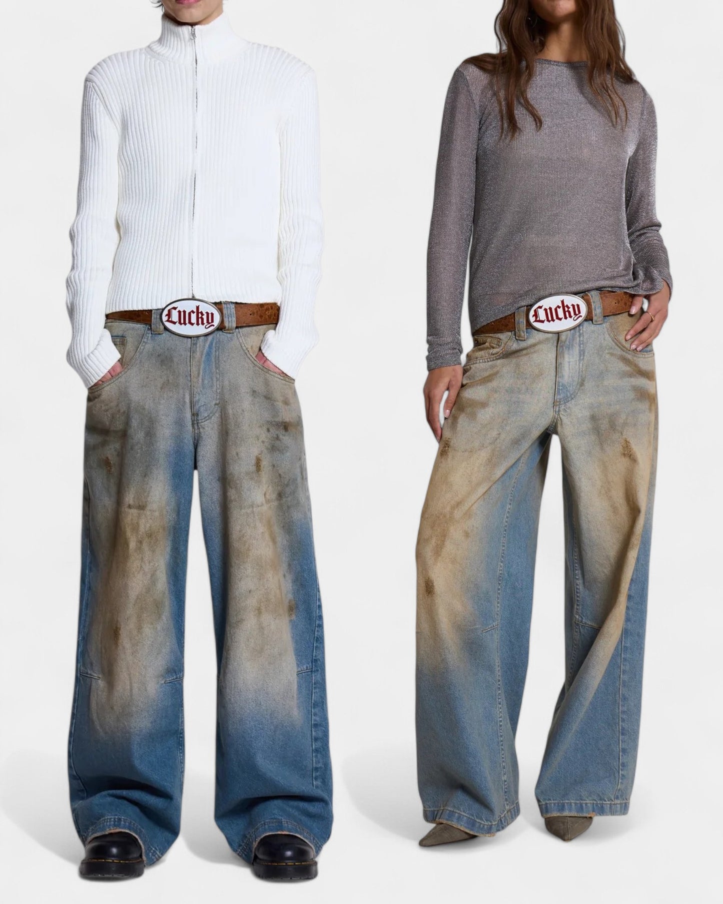 {M.Lu} Jaded London Mud Wash Jeans