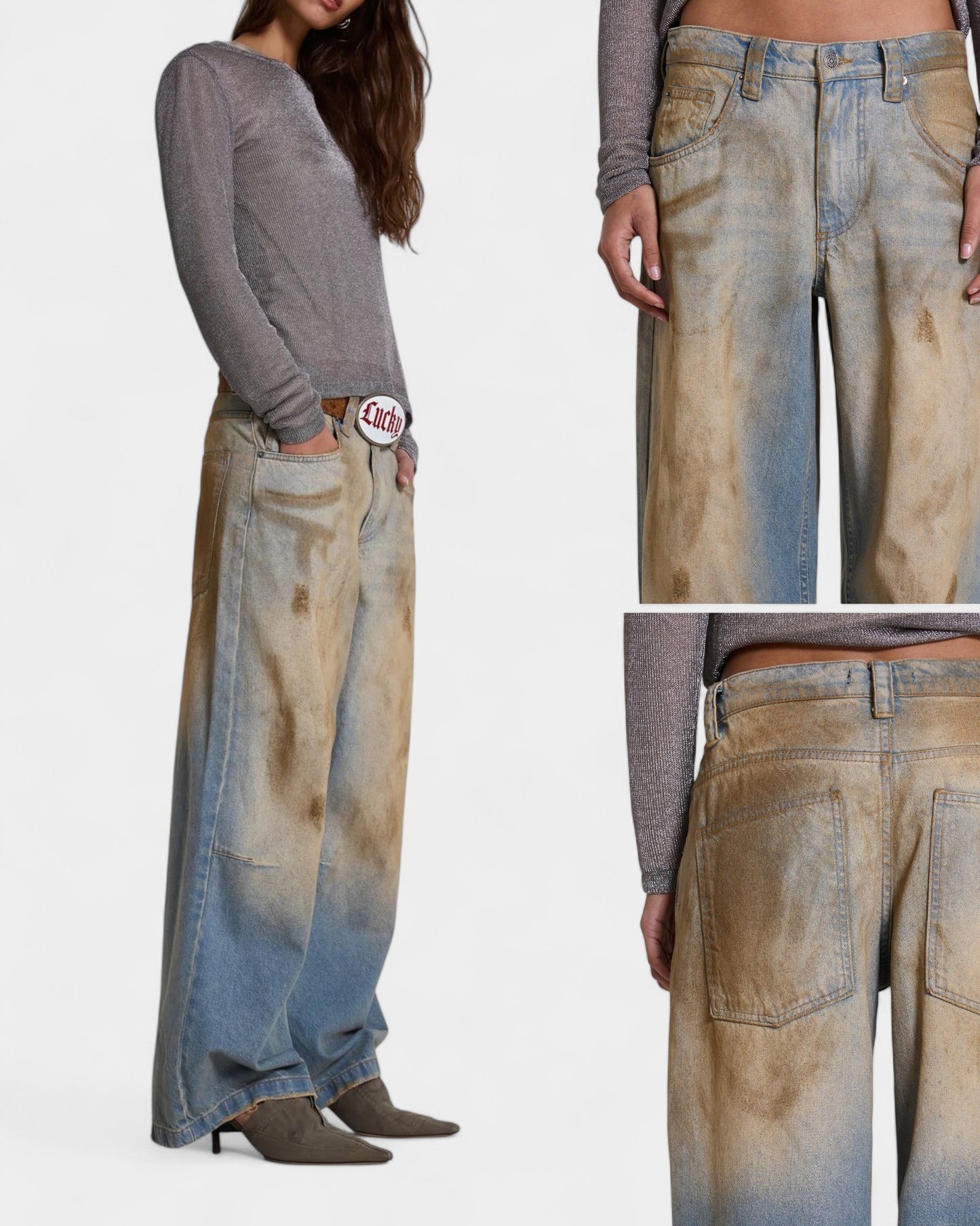 {M.Lu} Jaded London Mud Wash Jeans