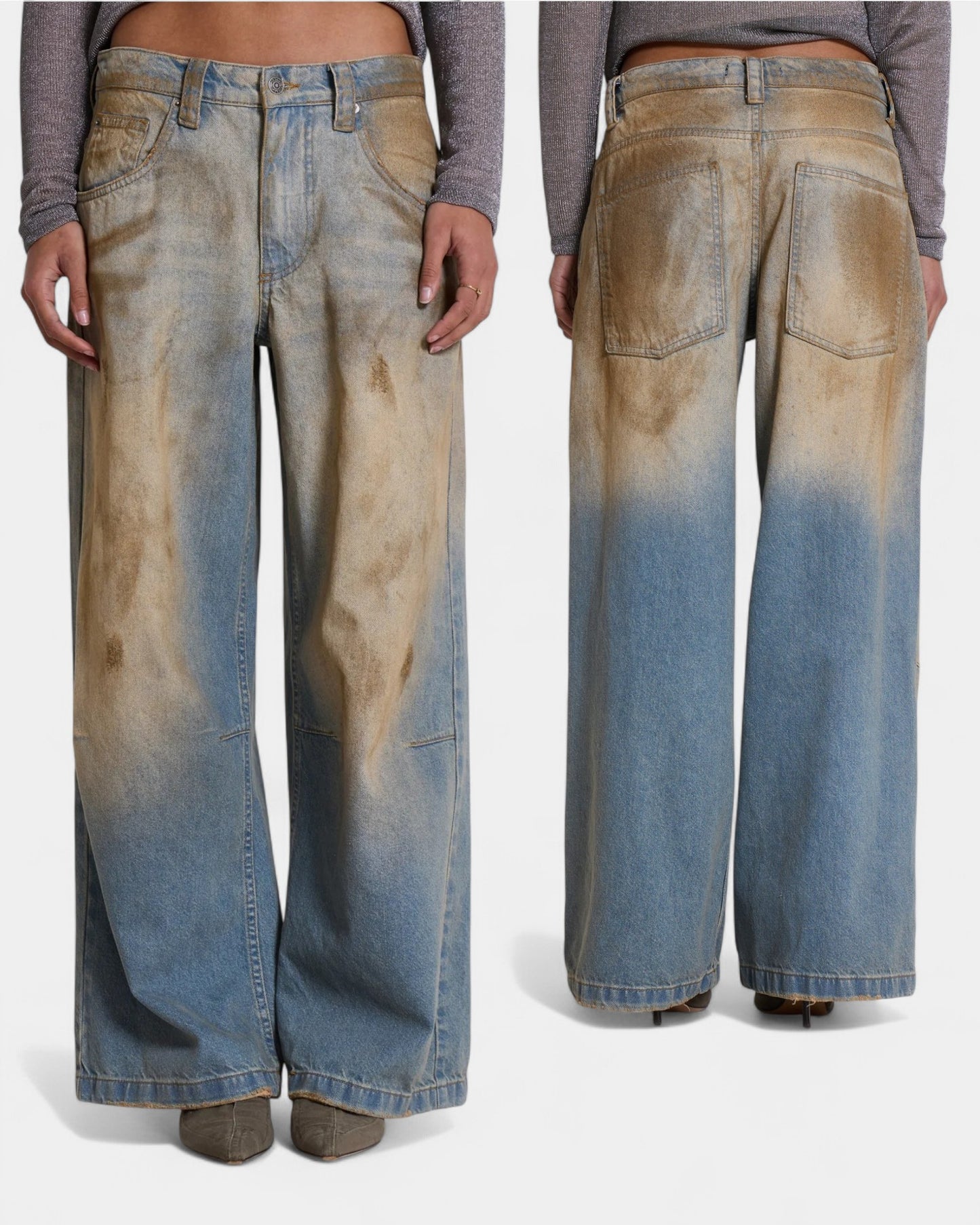 {M.Lu} Jaded London Mud Wash Jeans