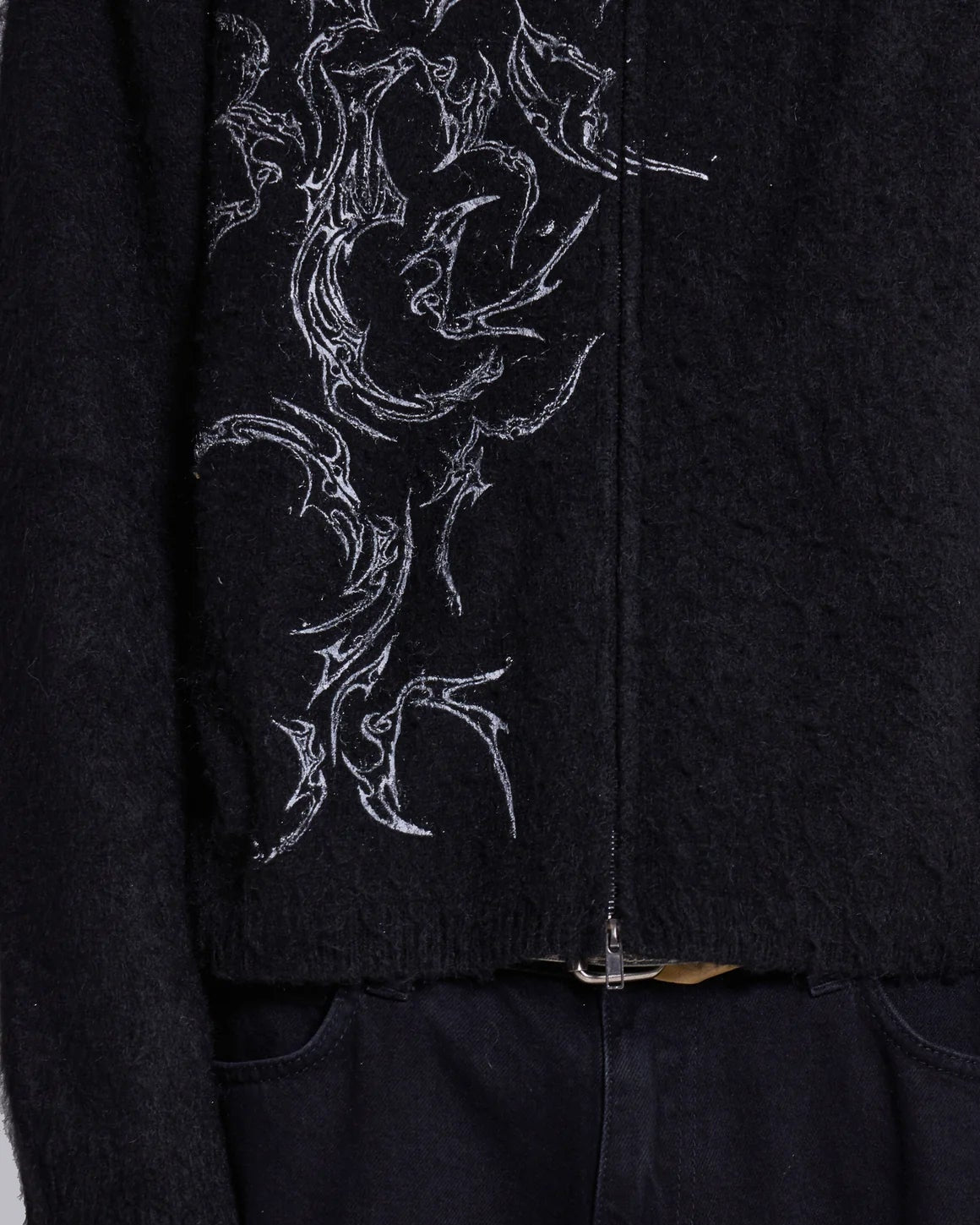 {M.Lu} Jaded London Mohair Zip-Up Hoodie