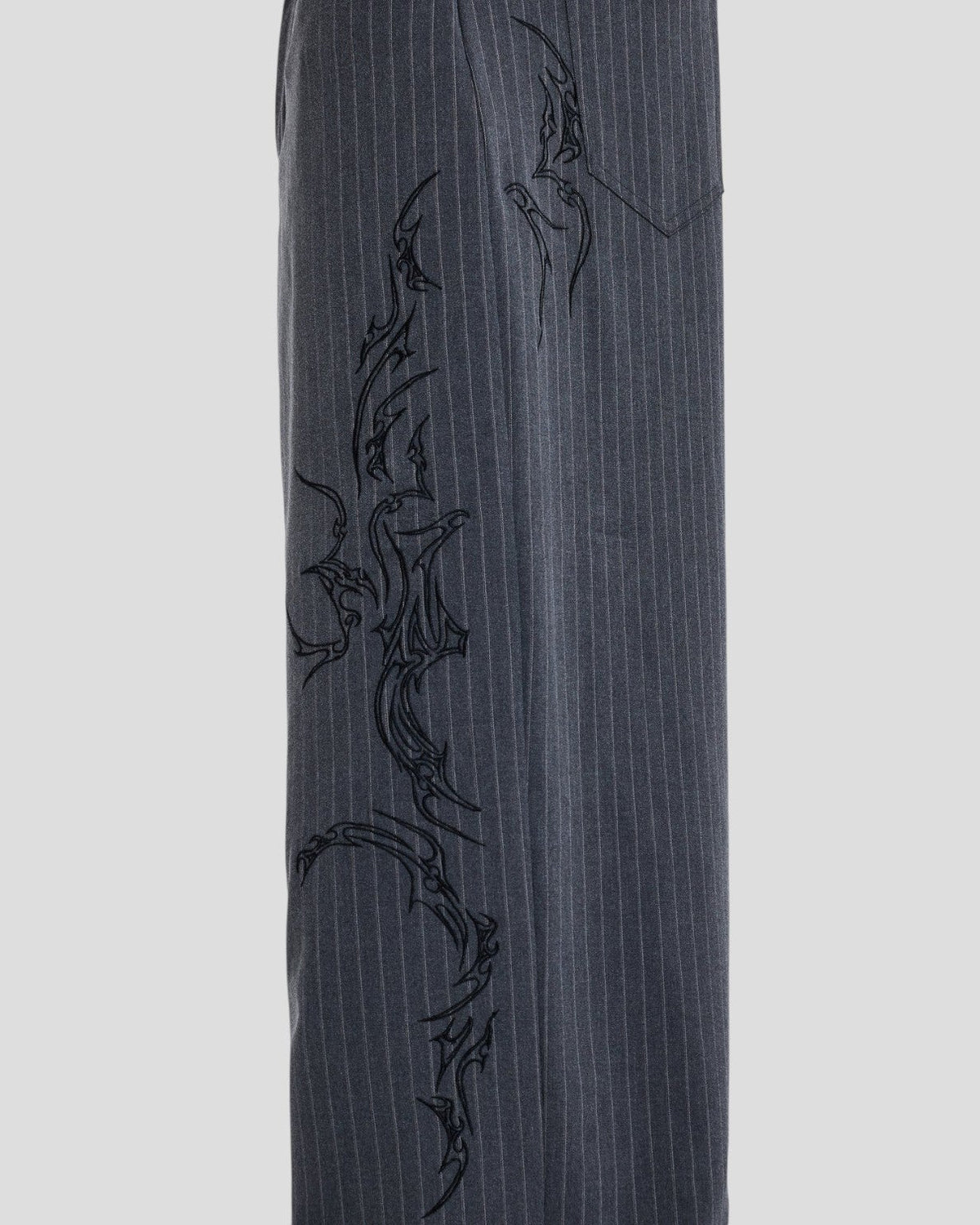 {M.Lu} Jaded London Tattoo Pinstripe Suit Pants