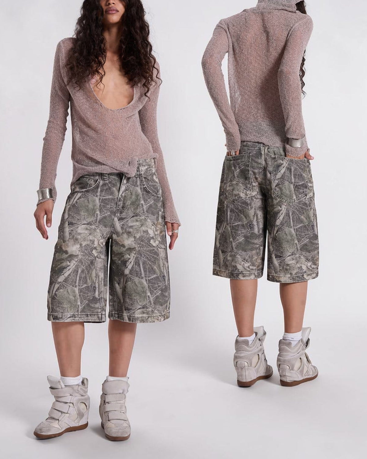 {M.Lu} Jaded London Camo Shorts