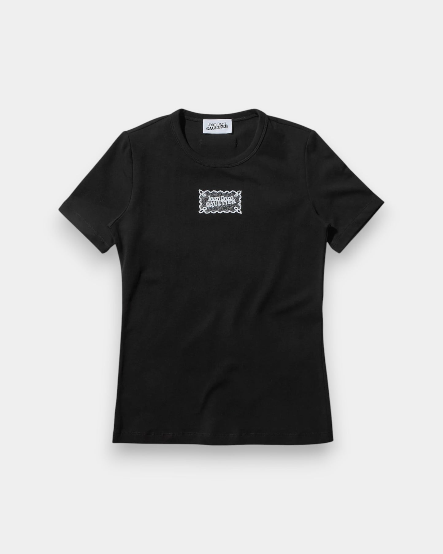 {M.Lu} Jean Paul Gaultier Lace Label Baby Tee T-shirt