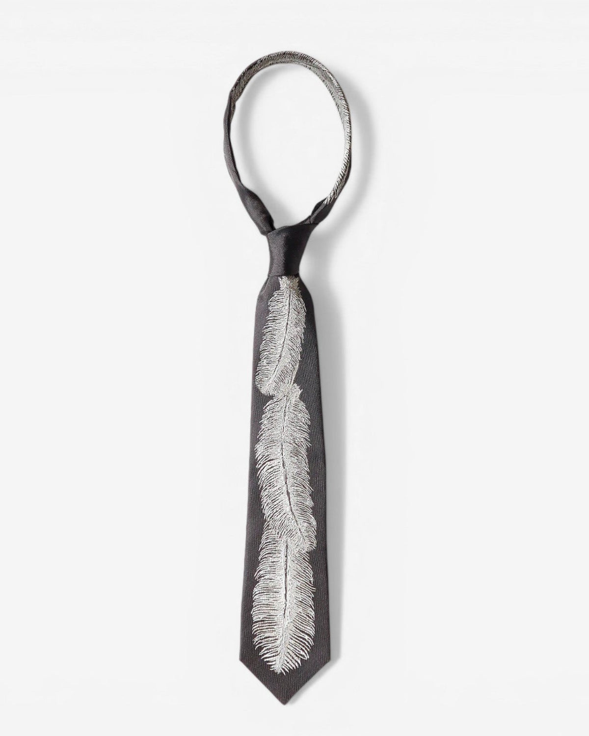 {M.Lu} Kapital Feather Silk Tie