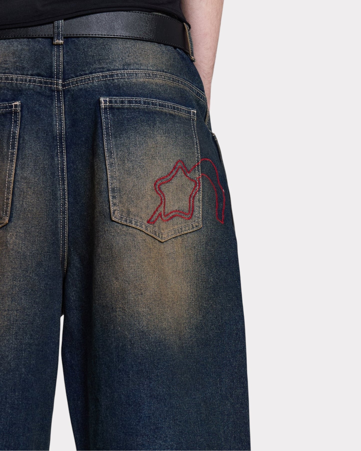 {M.Lu} Jaded London Graphic Denim Shorts
