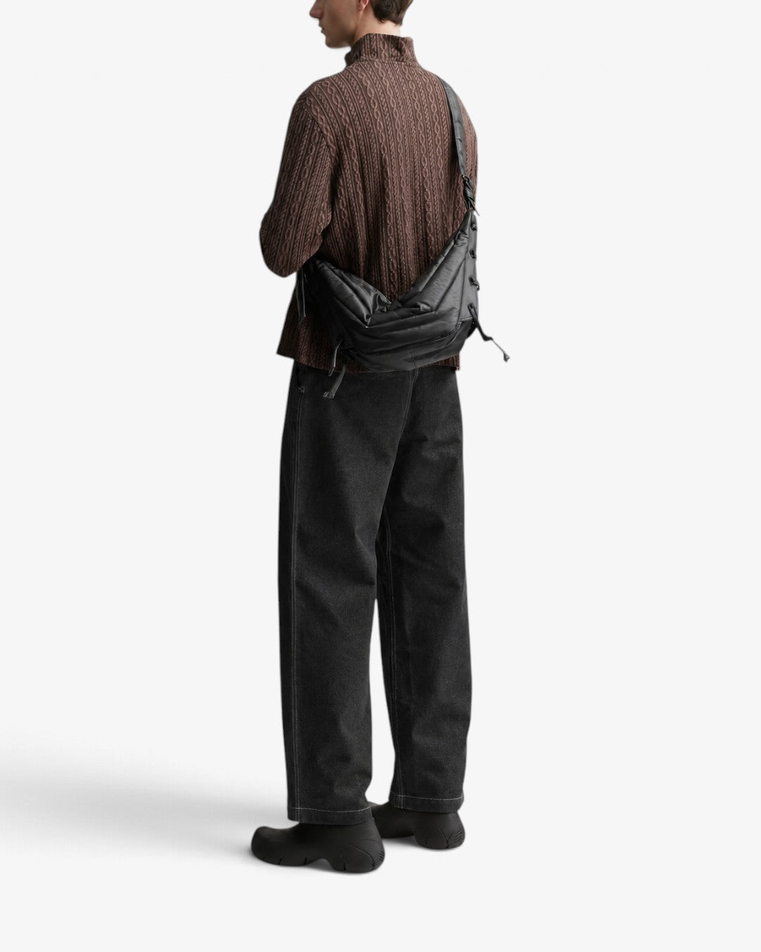 {M.Lu} Lemaire Small Soft Game Bag Ash Black