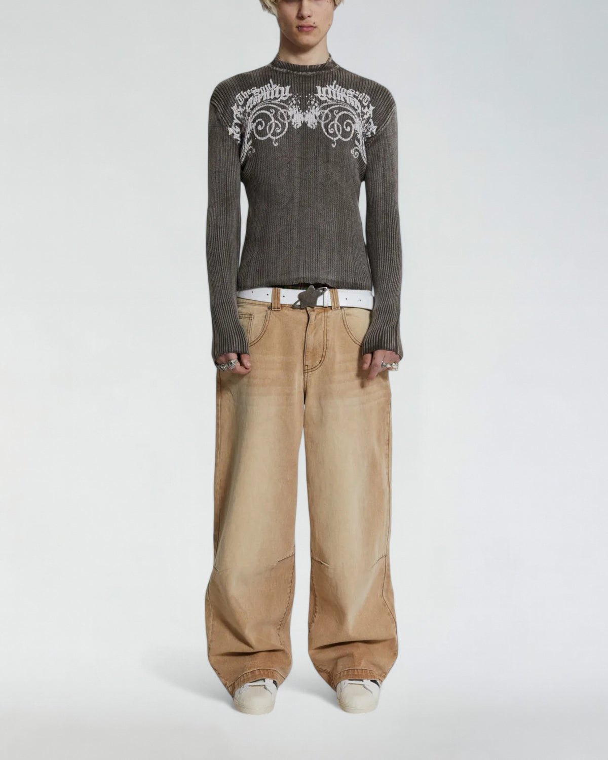 {M.Lu} Jaded London Sand Colossus Jeans