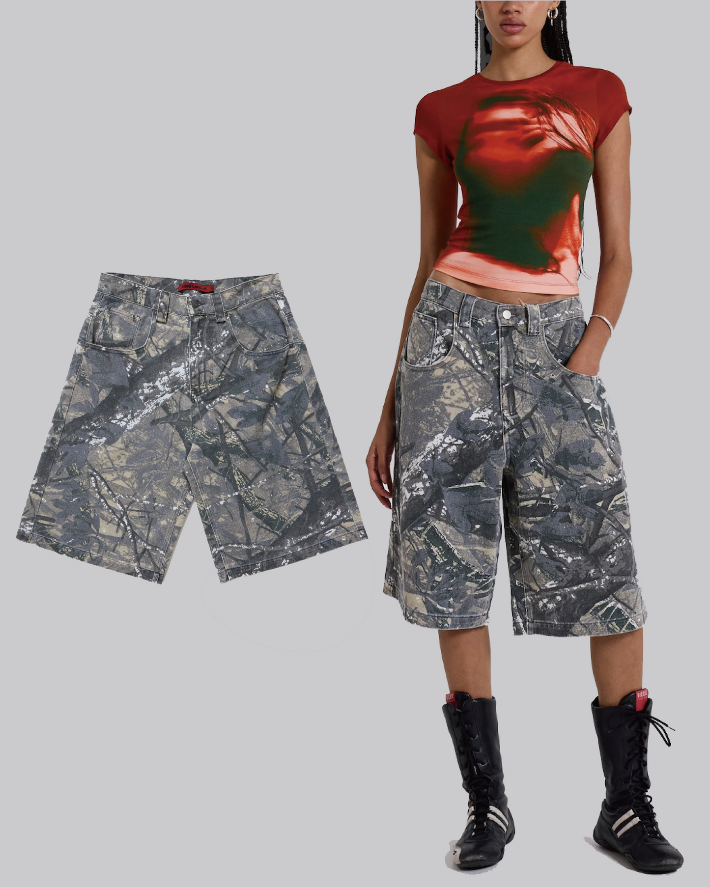 {M.Lu} Jaded London Camo Shorts