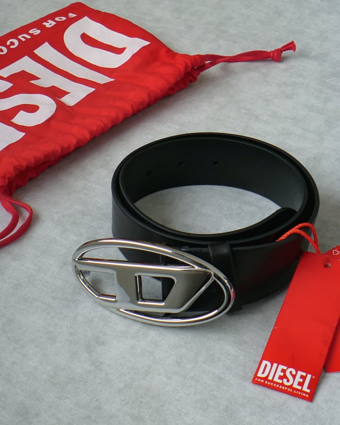 {M.Lu} Diesel B-1dr Leather Belt (Glossy Finish)