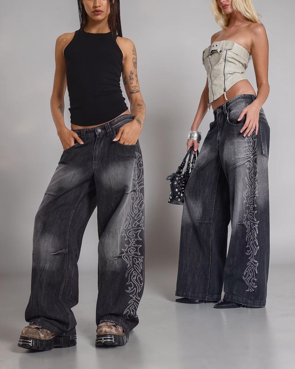 {M.Lu} Jaded London Crystalline Jeans