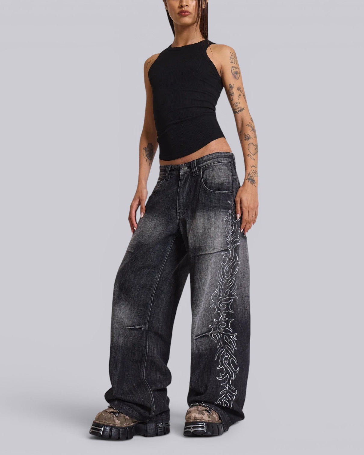 {M.Lu} Jaded London Crystalline Jeans
