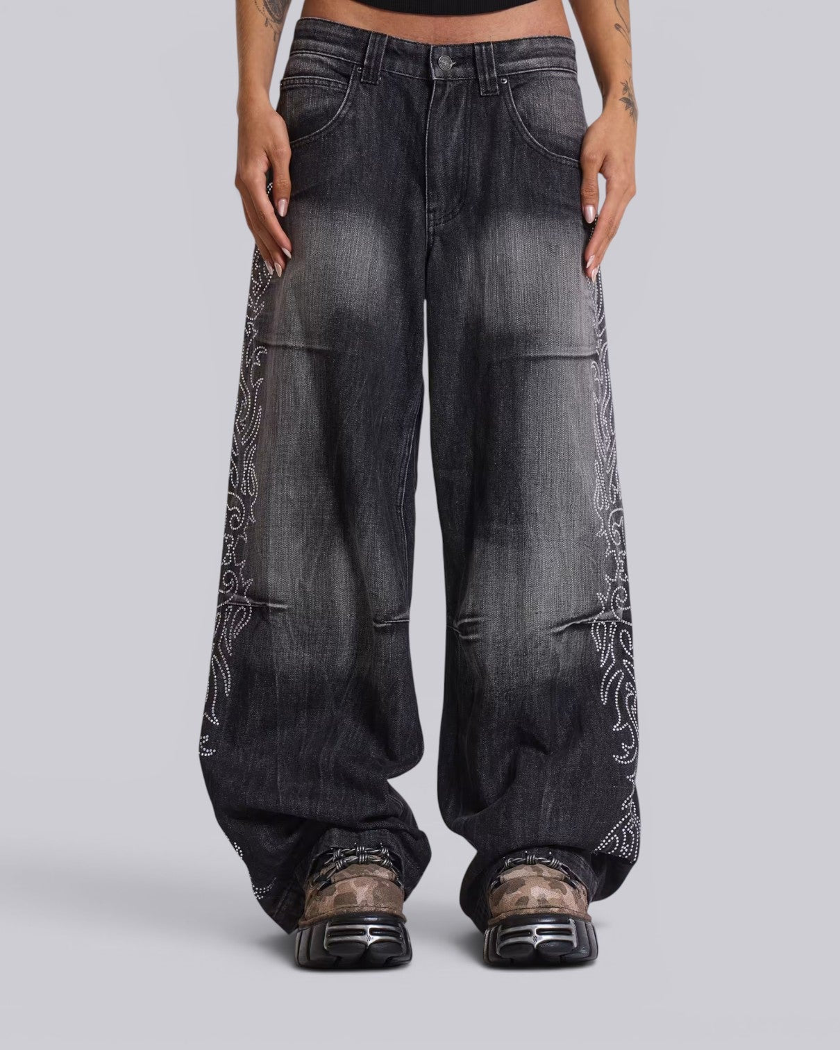 {M.Lu} Jaded London Crystalline Jeans
