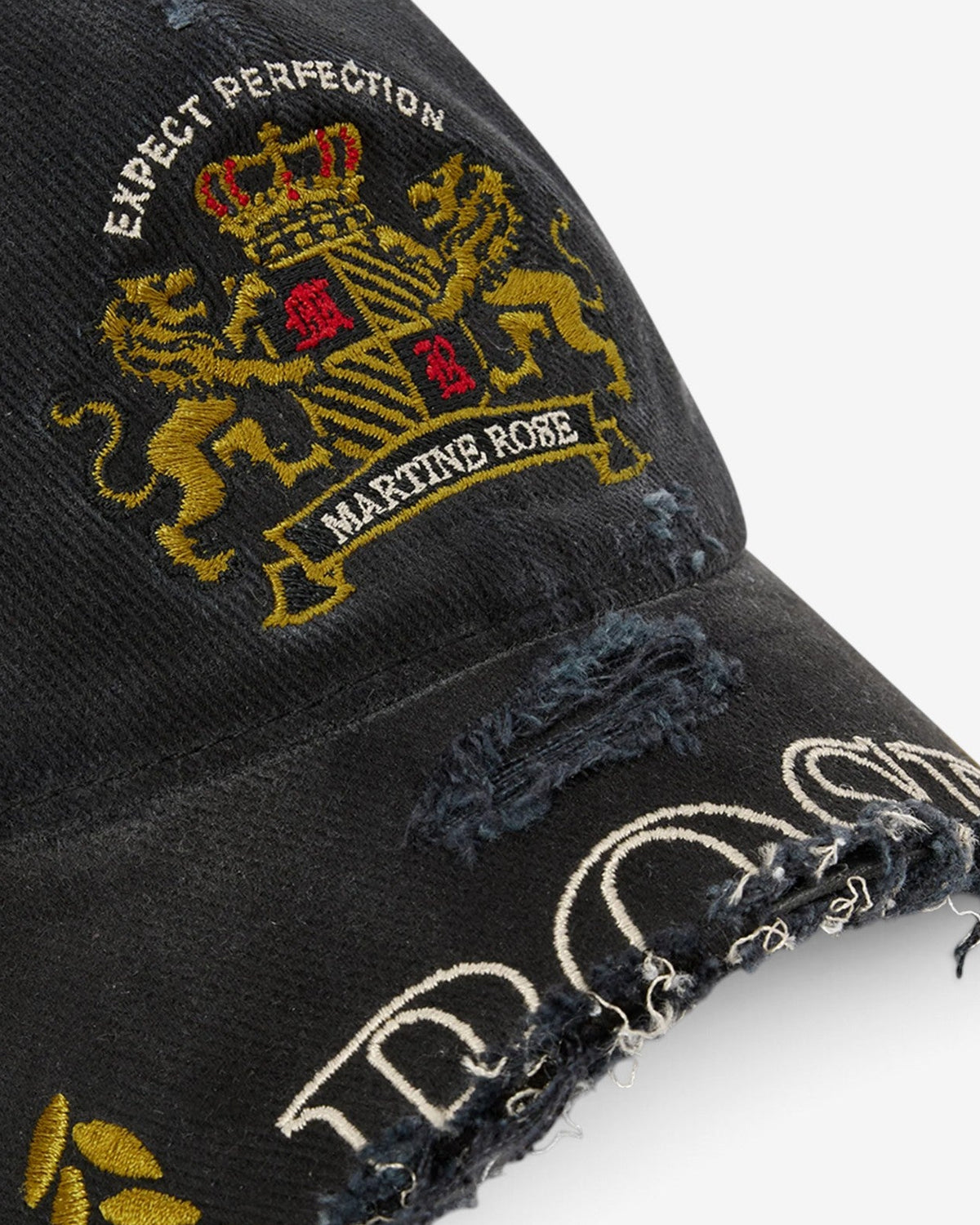 {M.Lu} Martine Rose Cut Peak Cap