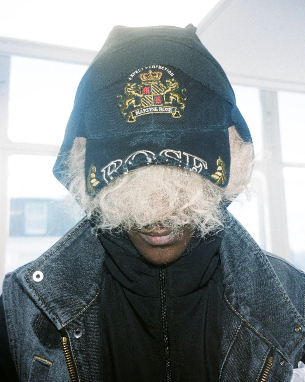 {M.Lu} Martine Rose Cut Peak Cap